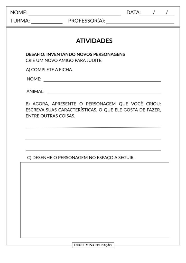 Adjetivos – Atividade de Língua Portuguesa para o 3º Ano (EF03LP09) - Duolumina
