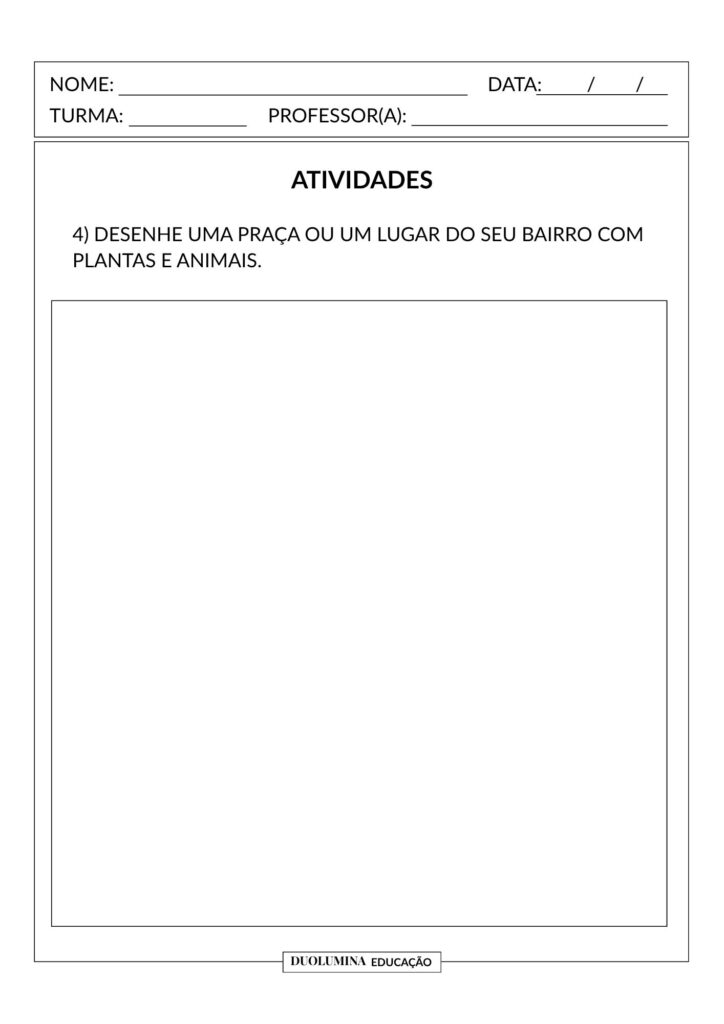 As Plantas e os Animais do Bairro – Atividade de Ciências para o 2º Ano (EF02CI04) - Duolumina Educação
