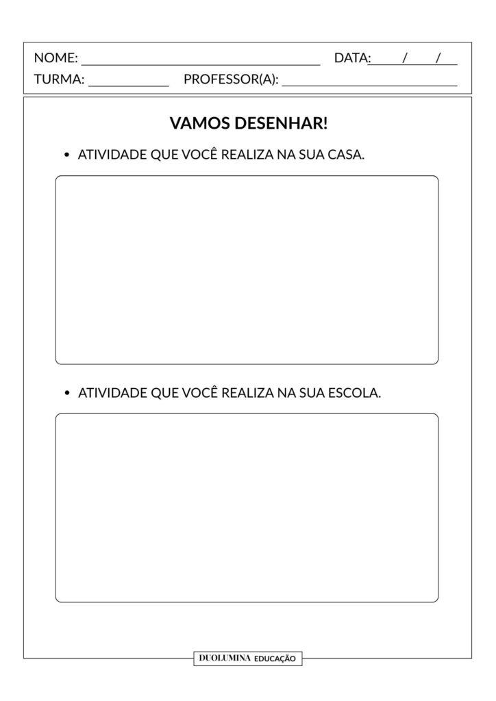 Minha casa e minha escola - Trabalhar espaços de convivência - 1º ano - Duolumina Educação