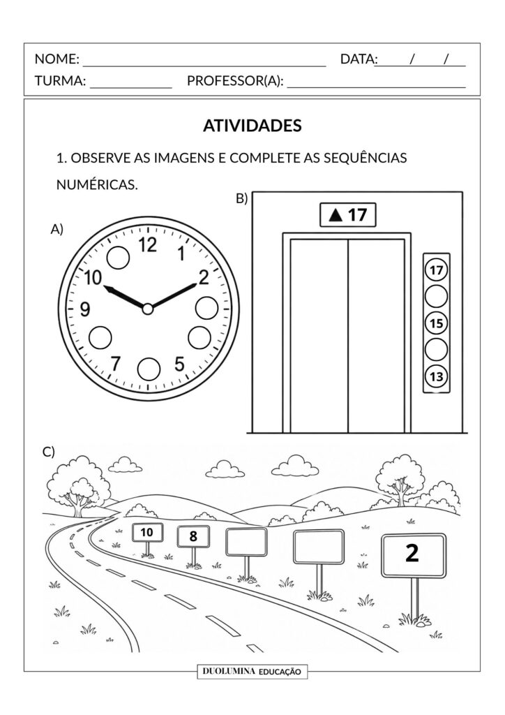 Baixe gratuitamente uma sequência de atividades de Matemática para o 2º ano sobre sequências numéricas. Material em PDF para desenvolver a habilidade EF02MA09 de forma lúdica e significativa.