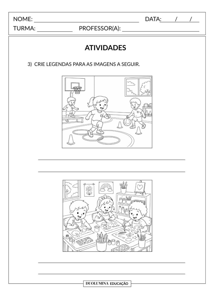 Atividade para Volta às Aulas. Material com poema, interpretação de texto, produção de legendas e desenho, alinhado à BNCC.