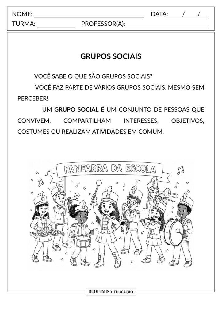 Grupos sociais - Download gratuito - Duolumina Educação