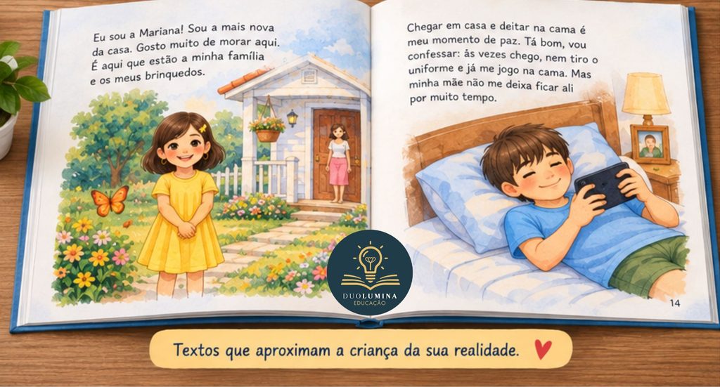 Livro infantil Uma Casa para Nós Quatro, de Karen Trefs, com história sobre família, convivência e os espaços da casa